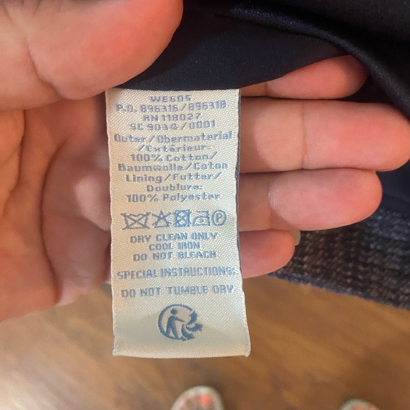 Boden Jacket Blazer Denim Blue Light Tweed - Waist Line Hook - Dressy Casual - Picture 9 of 14